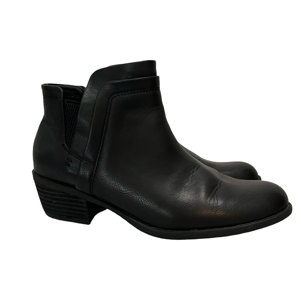b.o.c. Born Concept Womens Black Ankle Boots Block Heel BC0038509 Size 8.5M